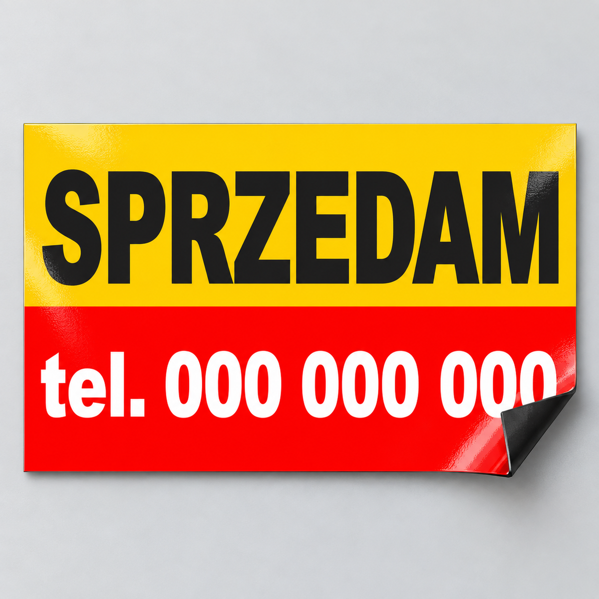 Magnes Sprzedam z numerem telefonu na samochód
