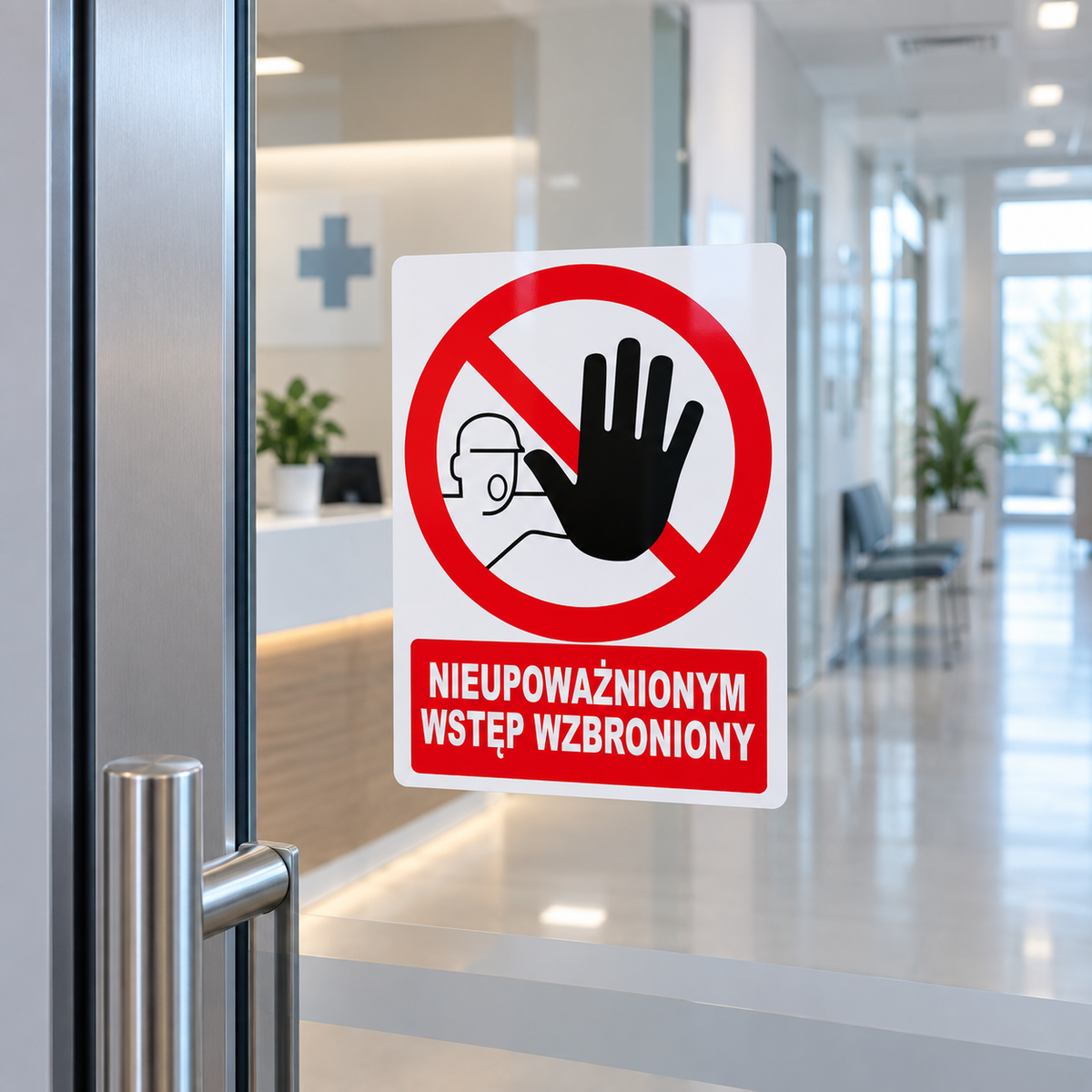 Naklejka Nieupoważnionym Wstęp Wzbroniony