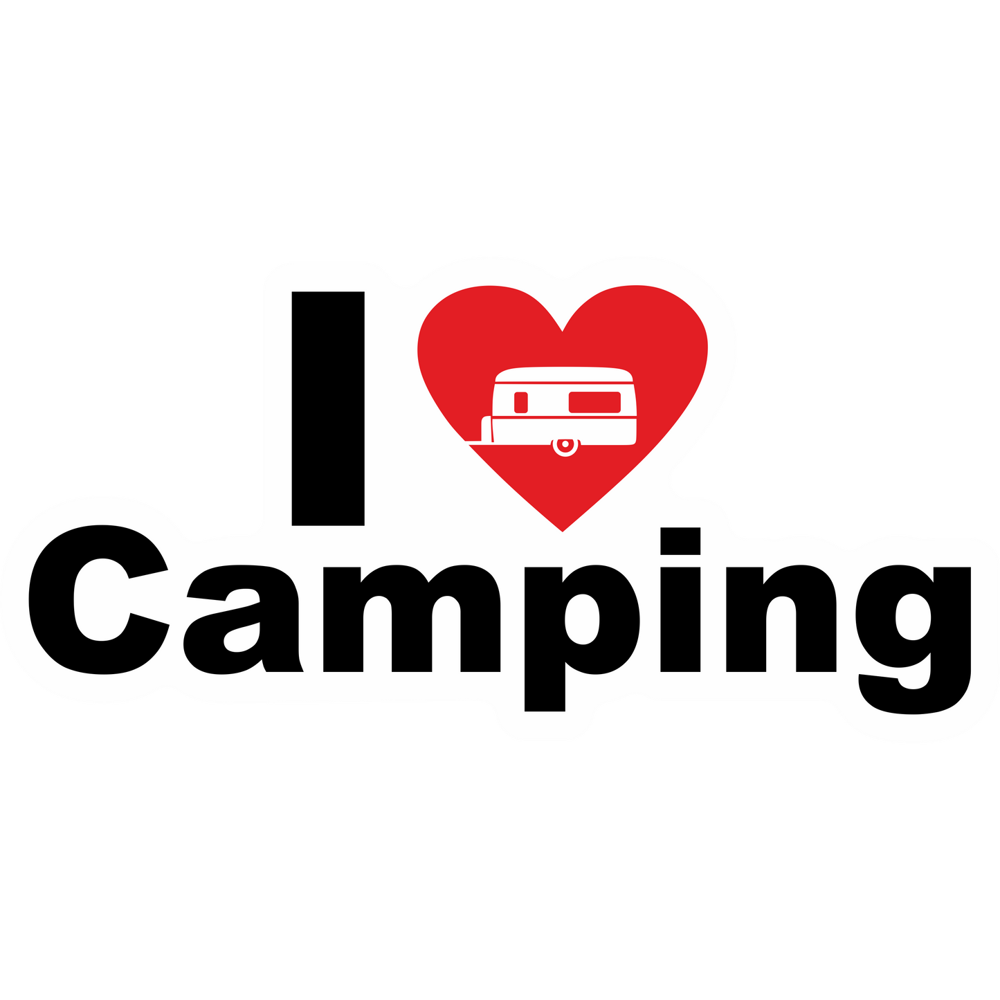 Naklejka I LOVE CAMPING