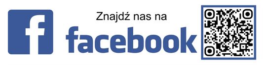 Personalizowana prostokątna naklejka z kodem QR do Facebooka