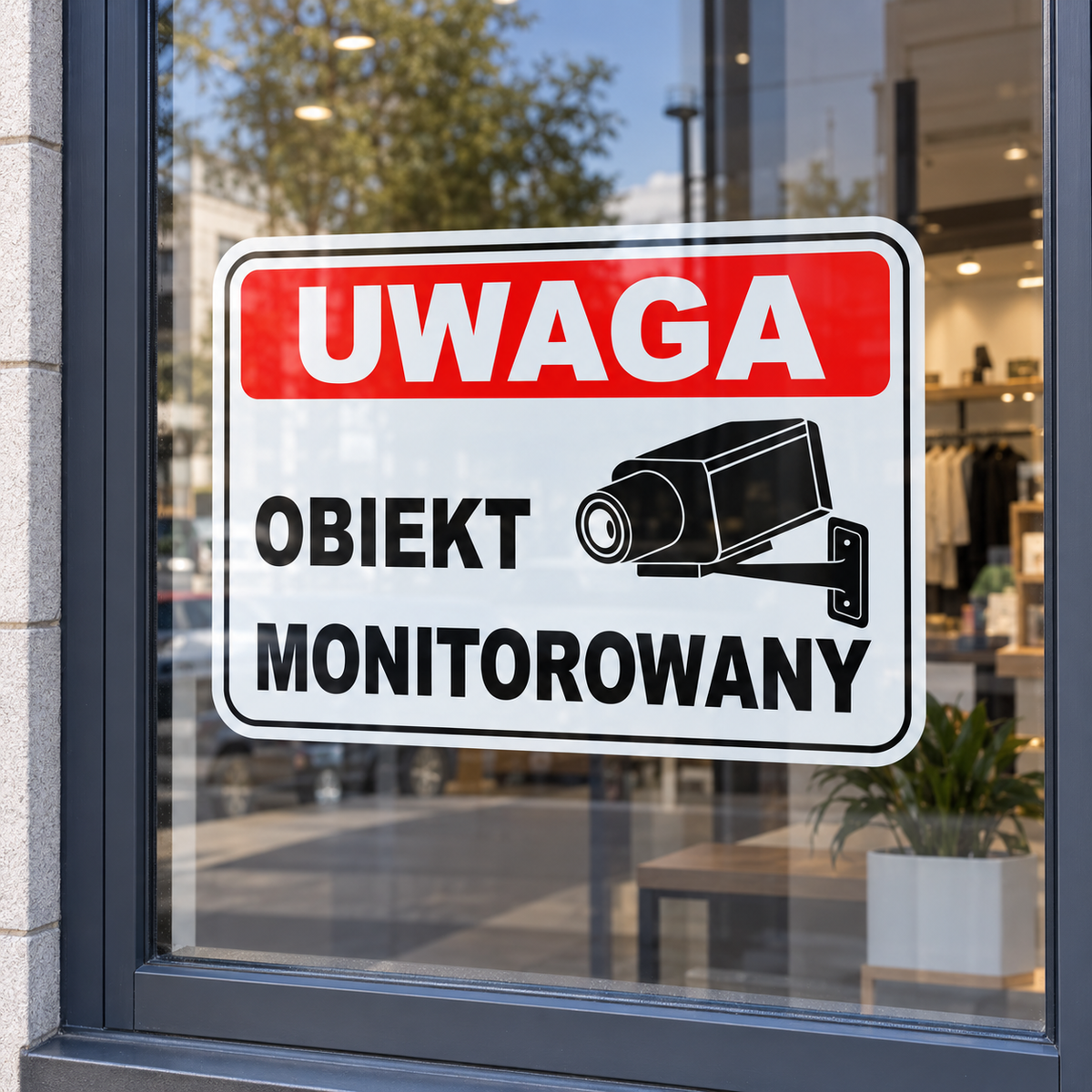 Naklejka Obiekt Monitorowany – znak informacyjny