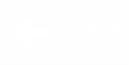 Naklejka Wejście Obok – strzałka w lewo