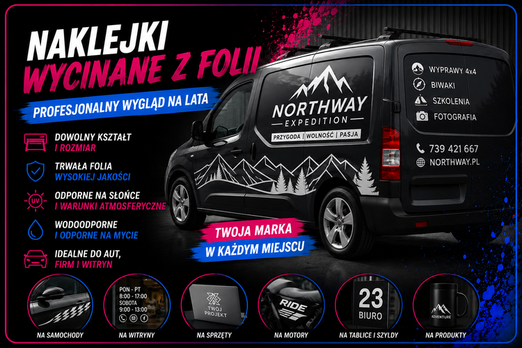 Naklejki wycinane z folii | Napisy na samochód, szyby i witryny | BGSTICKERS