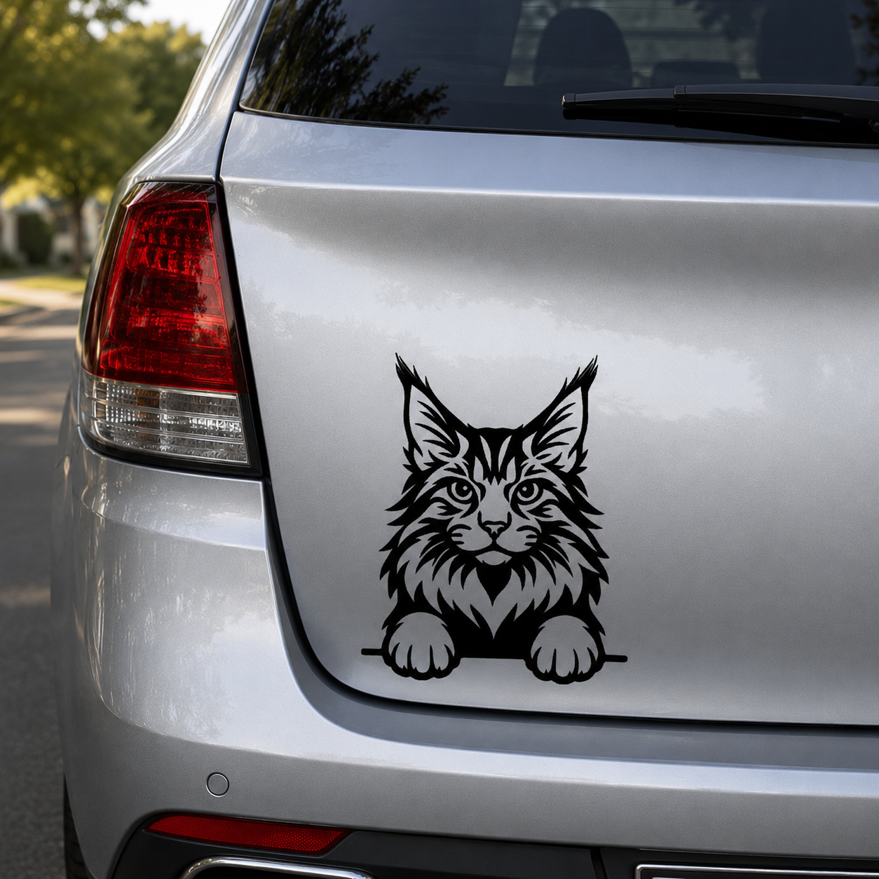 Naklejka Kot Maine Coon