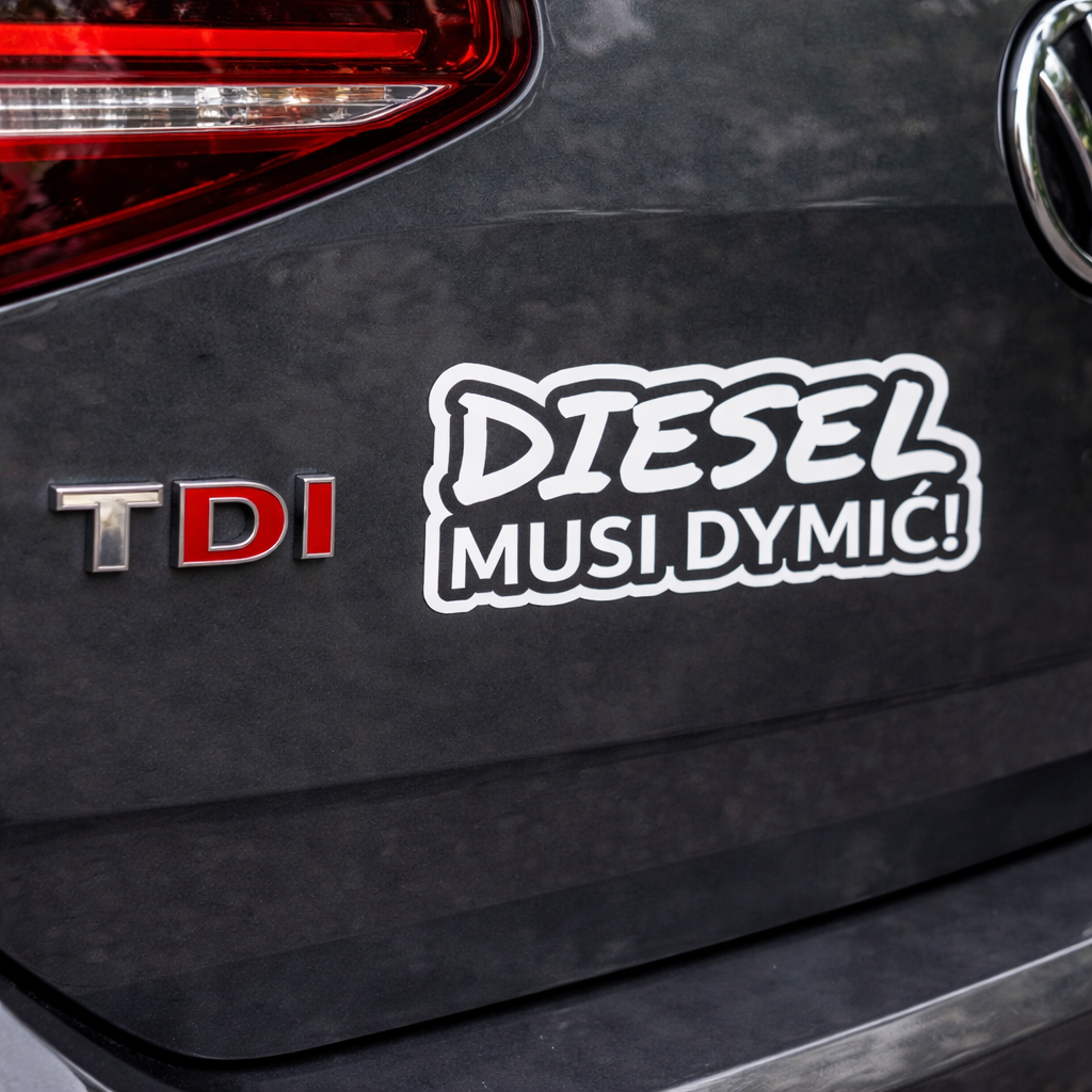 Naklejka DIESEL MUSI DYMIĆ