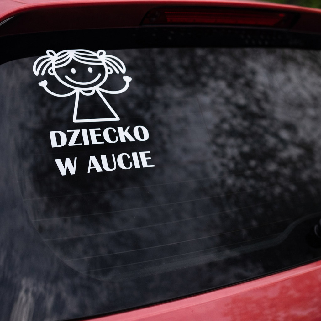 Naklejka samochodowa „Dziecko w aucie”