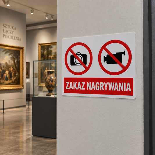 Naklejka Zakaz Nagrywania i Fotografowania