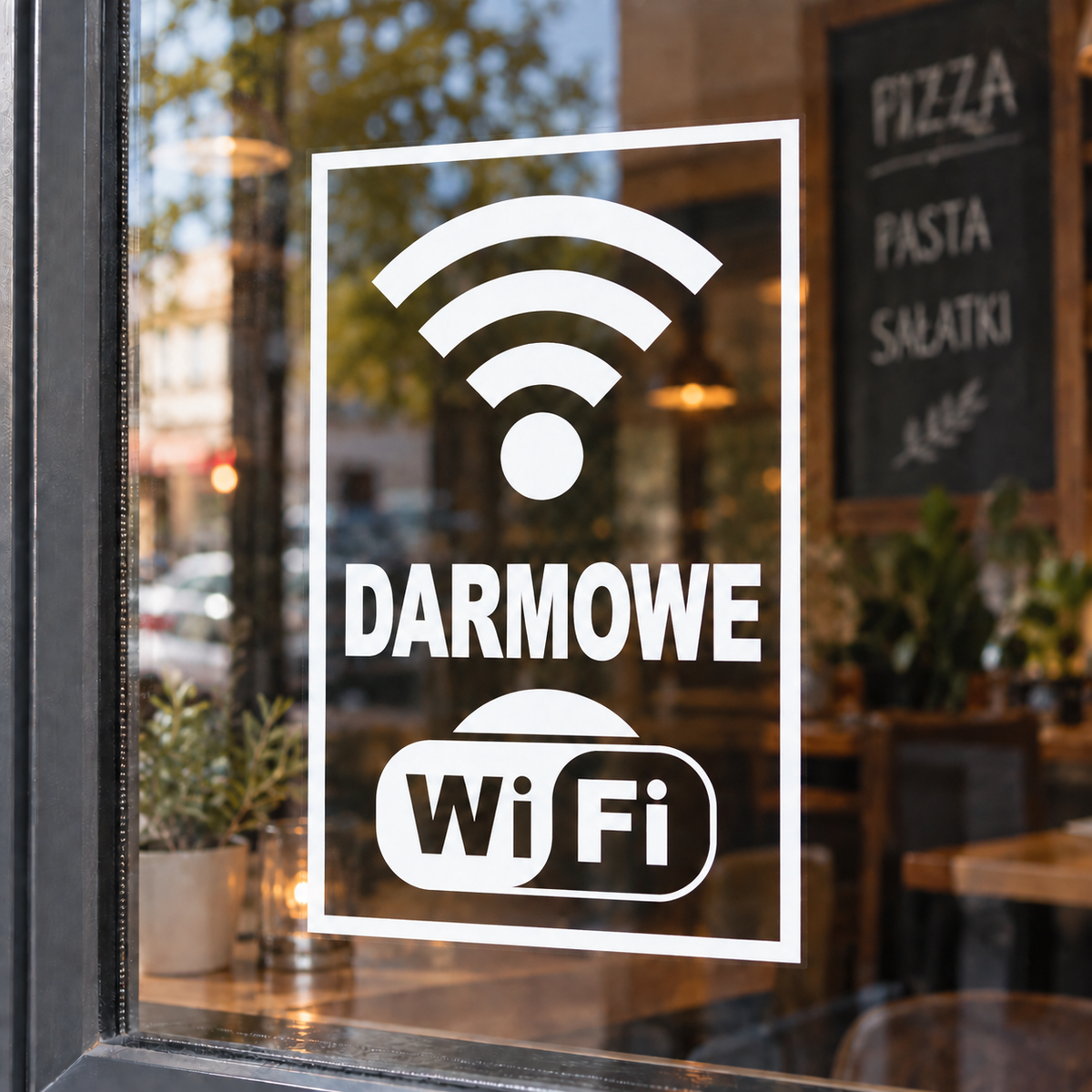 Naklejka Darmowe WiFi – oznaczenie dostępu do internetu