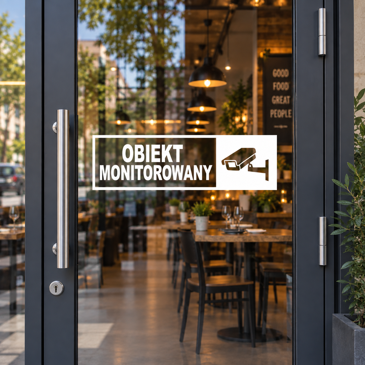 Naklejka Obiekt Monitorowany – monitoring CCTV