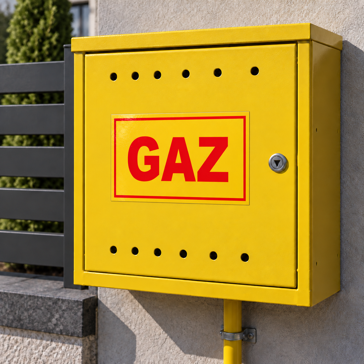 Naklejka GAZ – oznaczenie skrzynki i instalacji gazowej
