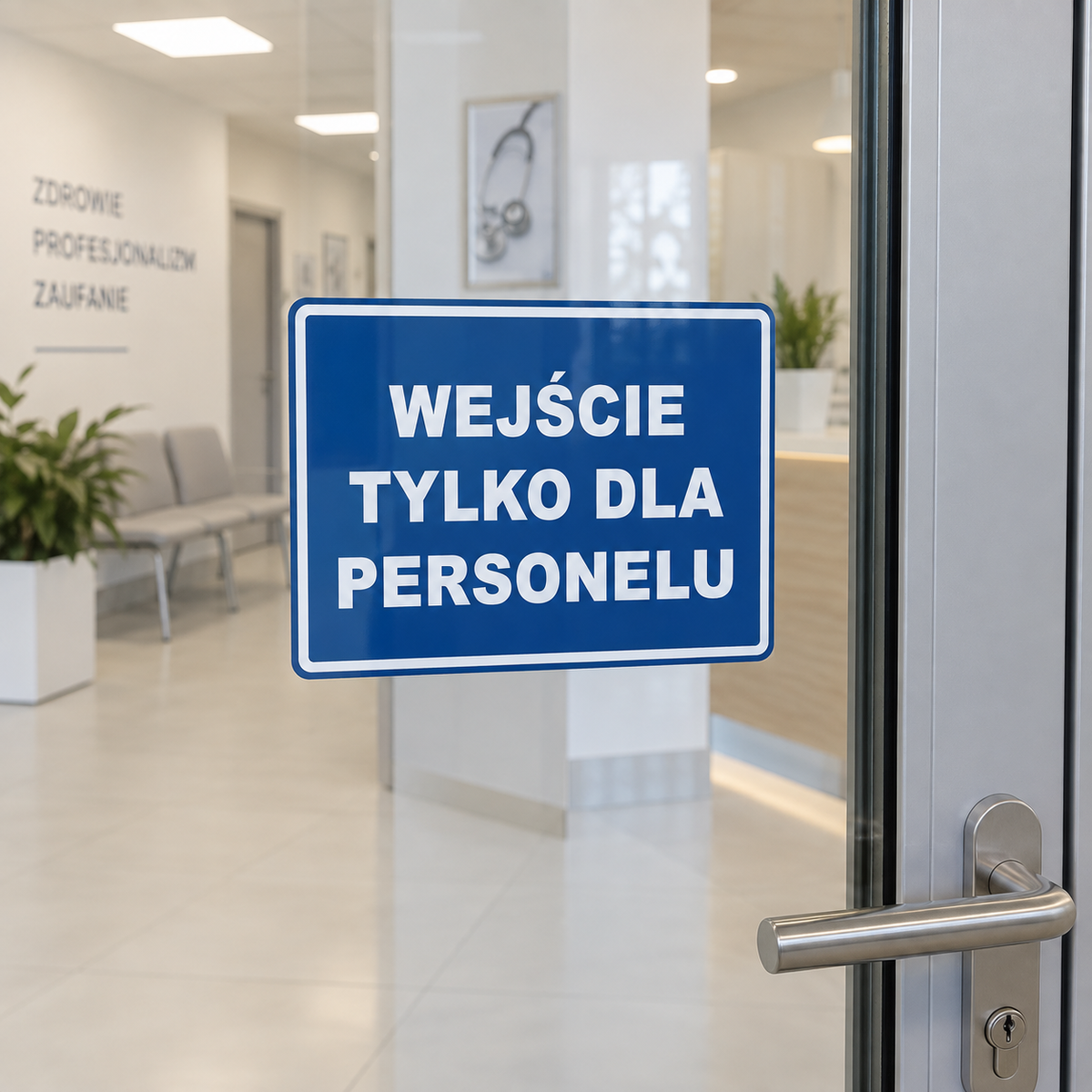 Naklejka Wejście Tylko dla Personelu – na drzwi