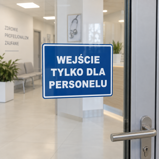 Naklejka Wejście Tylko dla Personelu – na drzwi