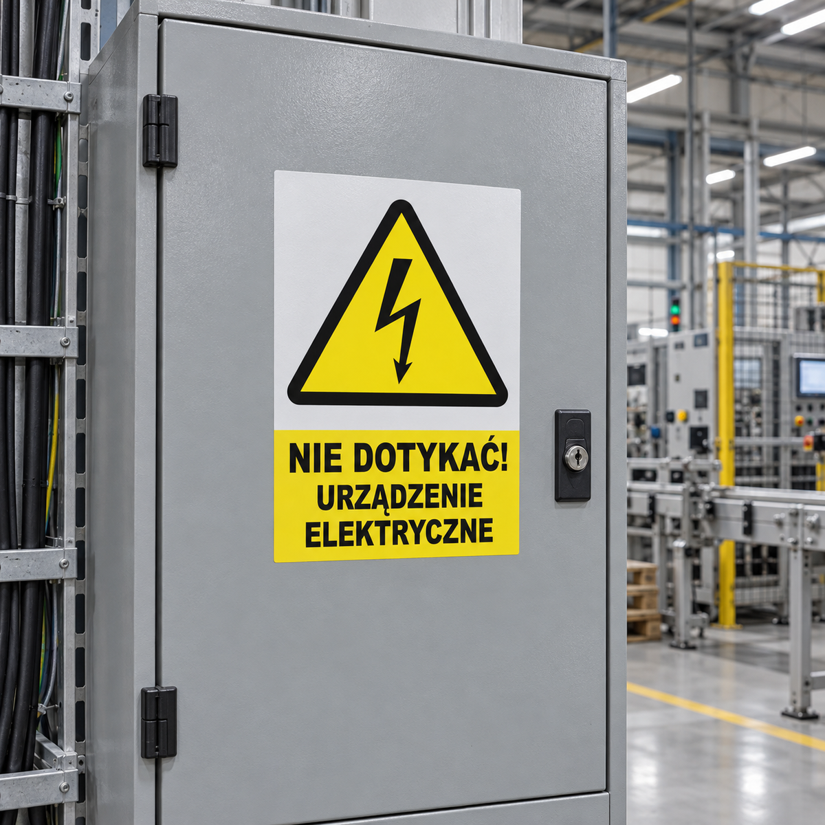 Naklejka Nie Dotykać – Urządzenie Elektryczne