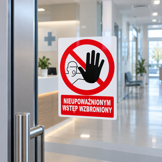 Naklejka Nieupoważnionym Wstęp Wzbroniony