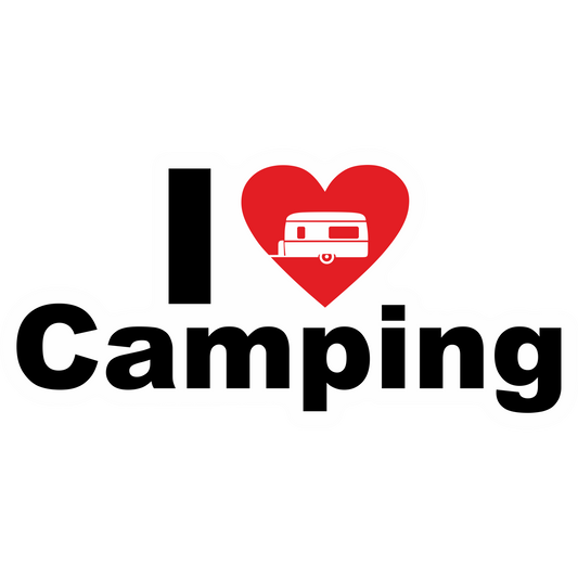 Naklejka I LOVE CAMPING