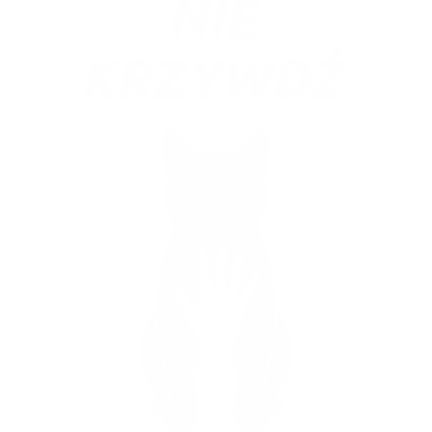 Naklejka kotek NIE KRZYWDŹ
