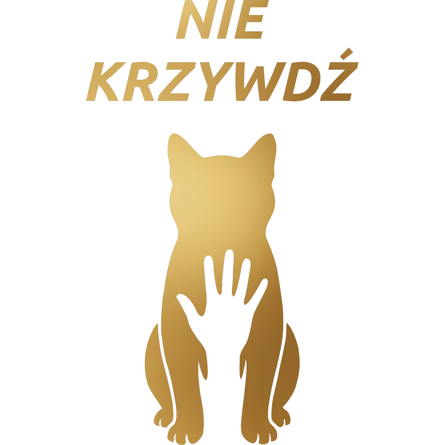 Naklejka kotek NIE KRZYWDŹ