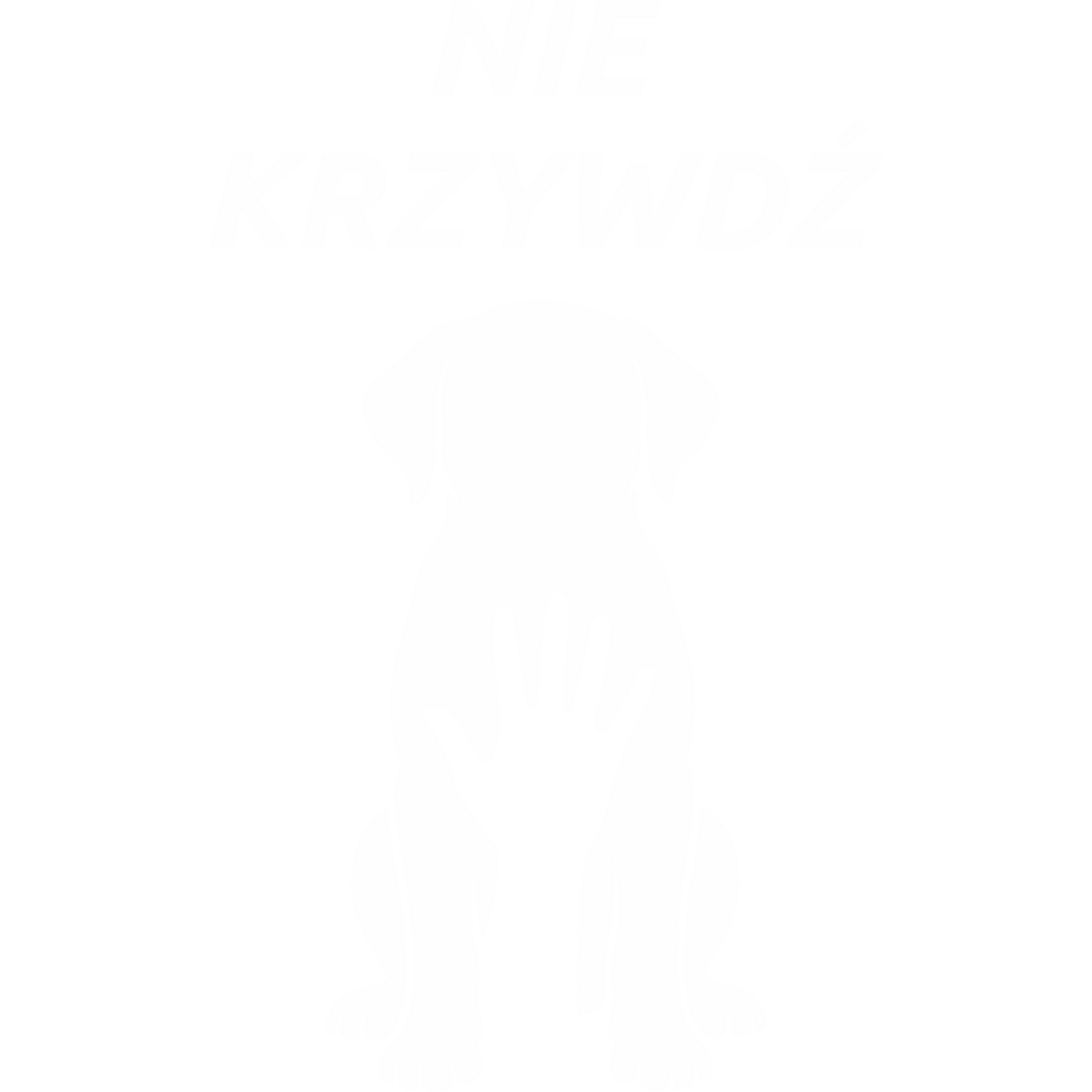 Naklejka piesek NIE KRZYWDŹ