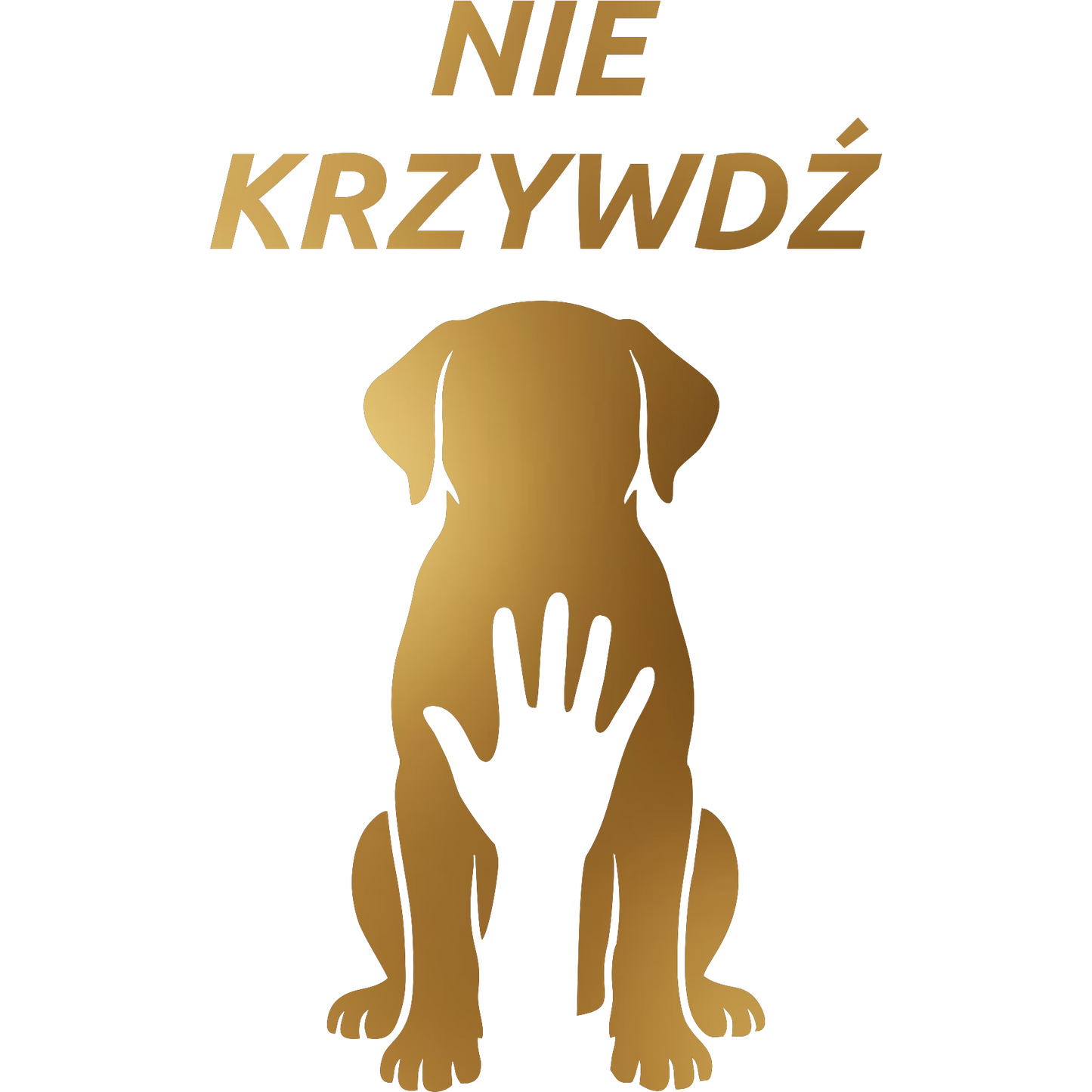 Naklejka piesek NIE KRZYWDŹ