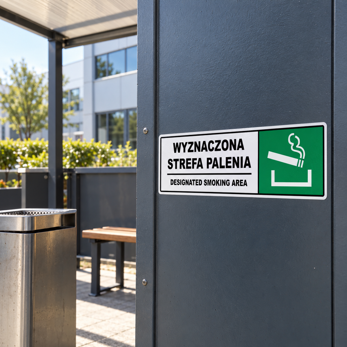 Naklejka Wyznaczona Strefa Palenia – znak informacyjny