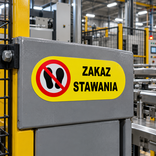 Naklejka Zakaz Stawania – znak informacyjny