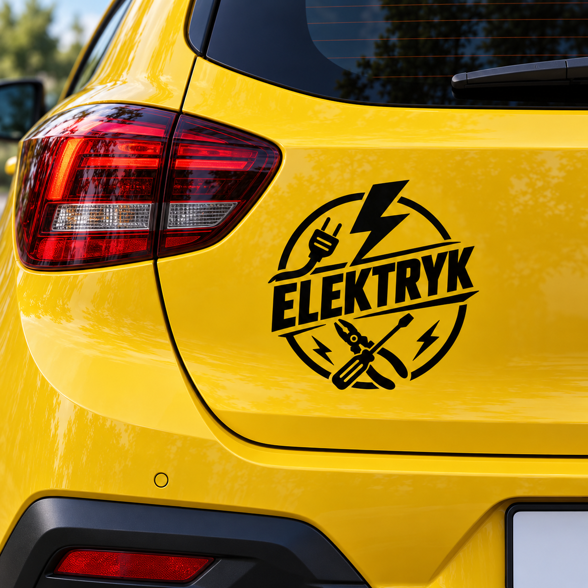 Naklejka Elektryk – na auto, warsztat i skrzynkę narzędziową