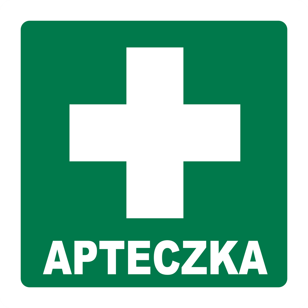 Naklejka Apteczka – oznaczenie miejsca z pierwszą pomocą