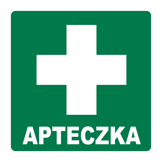 Naklejka Apteczka – oznaczenie miejsca z pierwszą pomocą