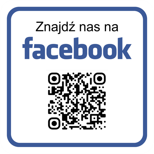 Personalizowana kwadratowa naklejka z kodem QR do Facebooka