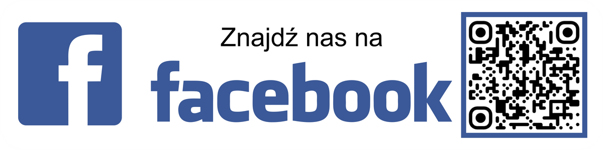 Personalizowana prostokątna naklejka z kodem QR do Facebooka