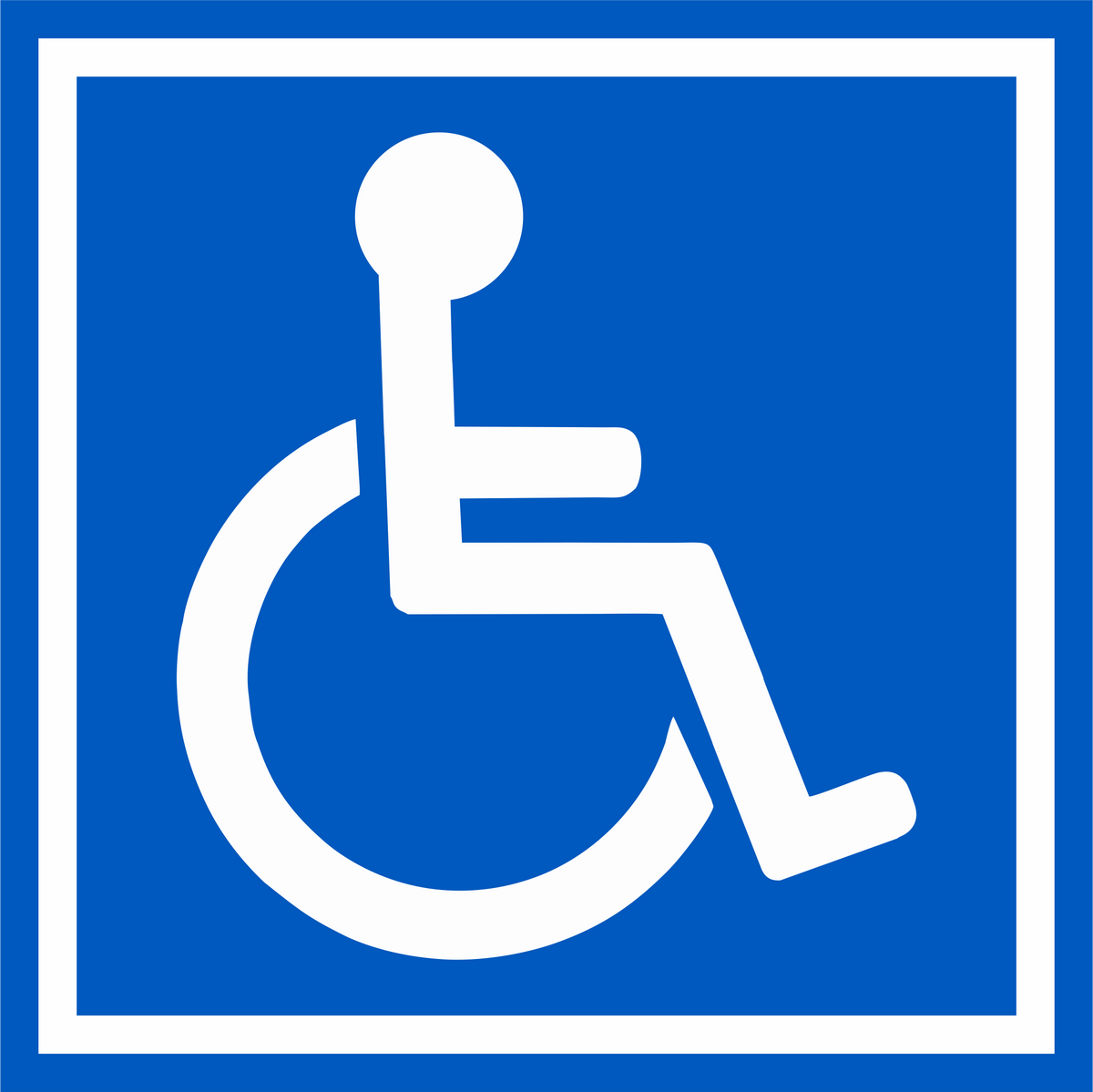 Naklejka Osoba z Niepełnosprawnością – symbol wózka