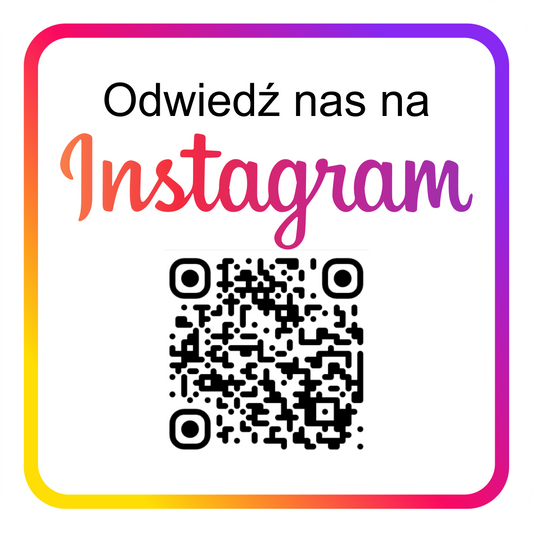 Personalizowana kwadratowa naklejka z kodem QR do Instagrama