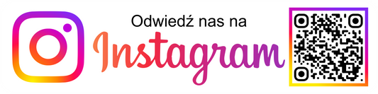 Personalizowana prostokątna naklejka z kodem QR do Instagrama firmy
