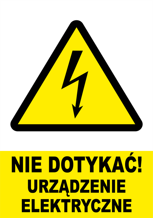 Naklejka Nie Dotykać – Urządzenie Elektryczne