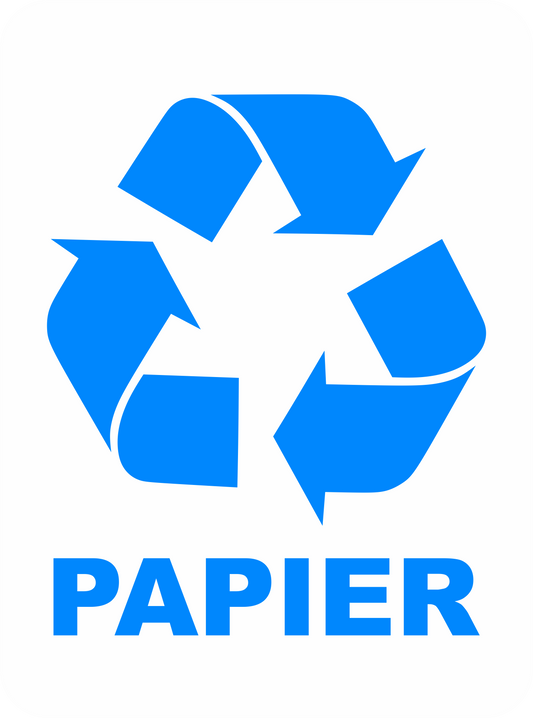 Naklejka Papier na kosz do segregacji
