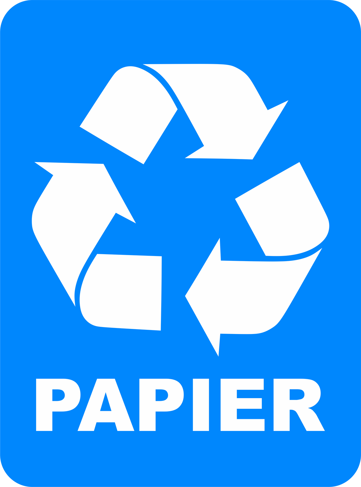 Naklejka Papier na kosz do segregacji