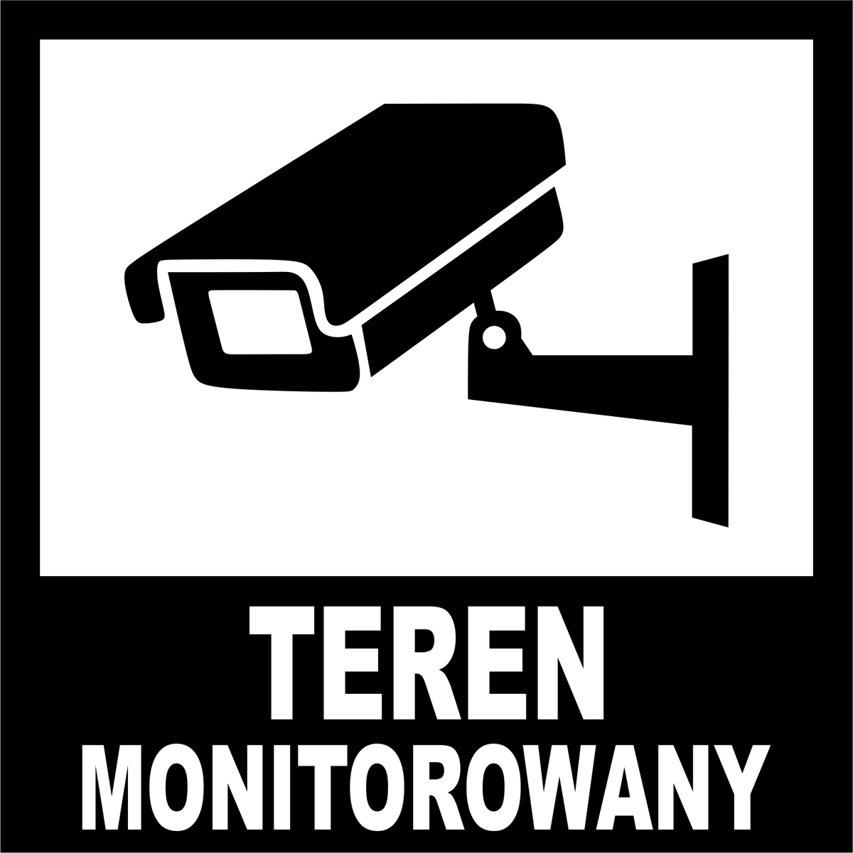 Naklejka Teren Monitorowany – monitoring CCTV