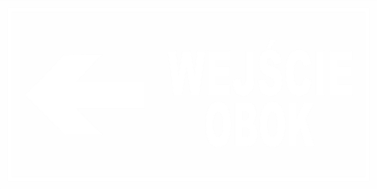 Naklejka Wejście Obok – strzałka w lewo