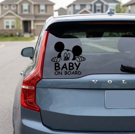 Naklejka MICKEY BABY ON BOARD