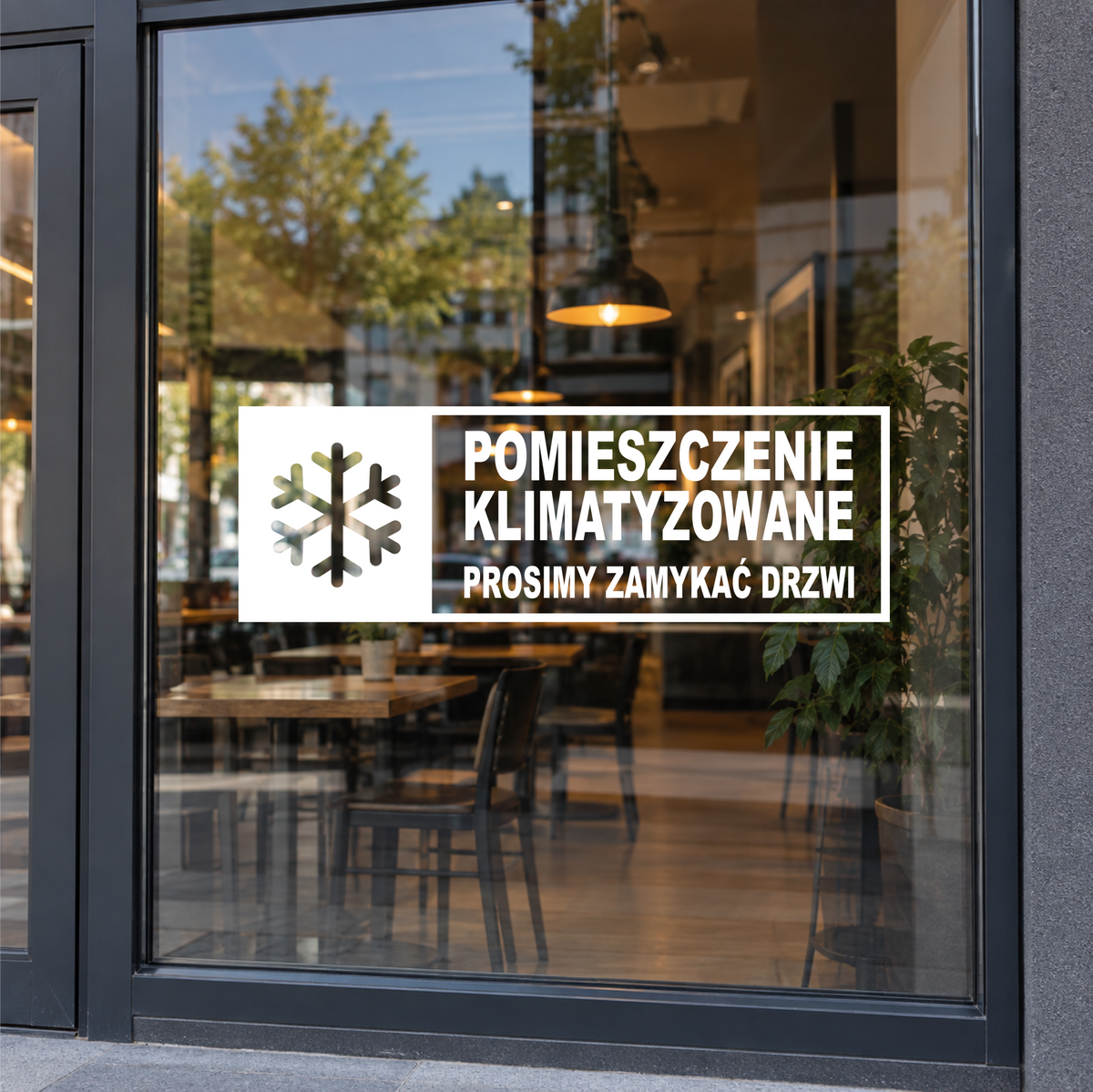 Naklejka Pomieszczenie Klimatyzowane – Prosimy Zamykać Drzwi