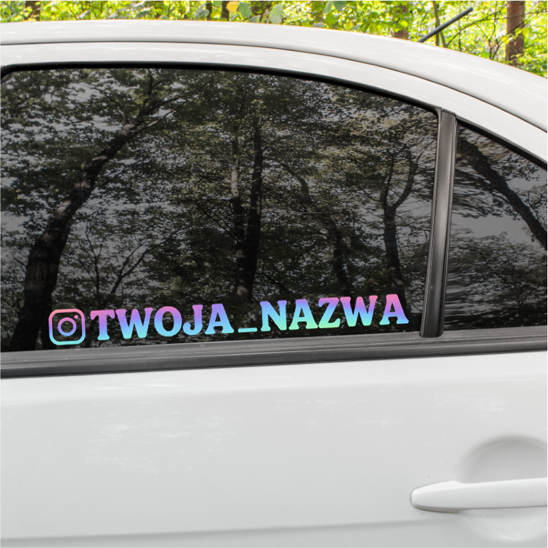 Nazwa IG Holo - Holograficzna Naklejka z Twoją Nazwą IG
