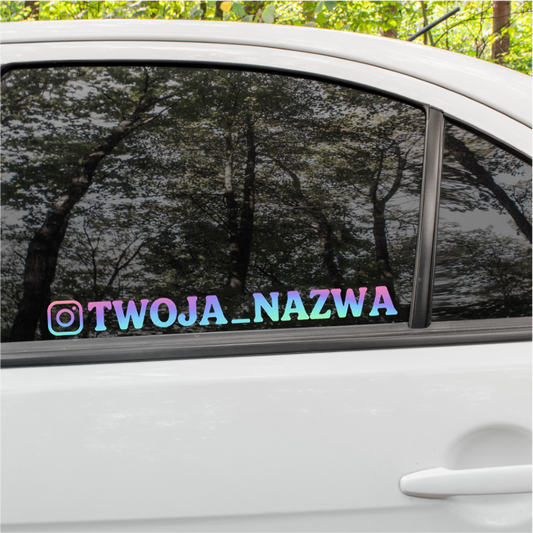 Nazwa IG Holo - Holograficzna Naklejka z Twoją Nazwą IG