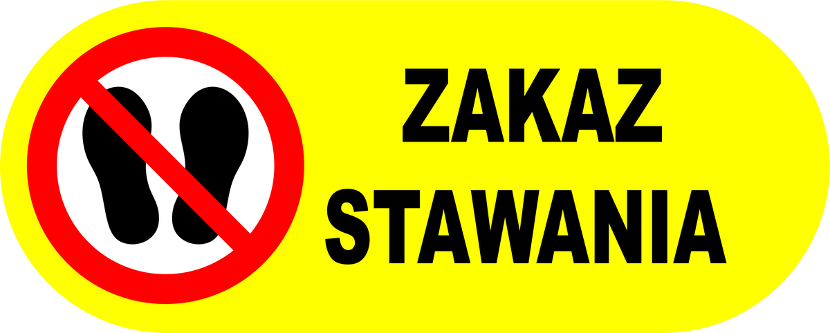 Naklejka Zakaz Stawania – znak informacyjny
