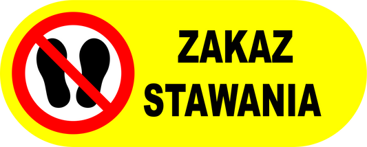 Naklejka Zakaz Stawania – znak informacyjny